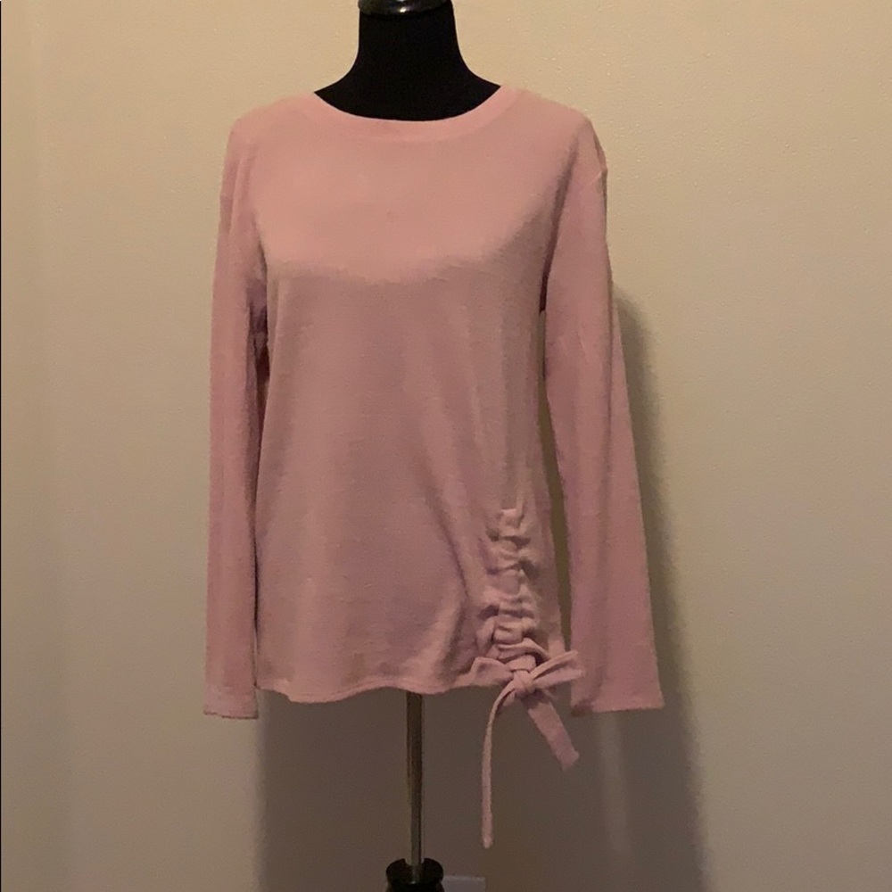 INC sweater with bow/knot accent pink